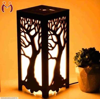 Wooden Side Table Lamp – Large Rechargeable Table Lamp | Flicko Mart