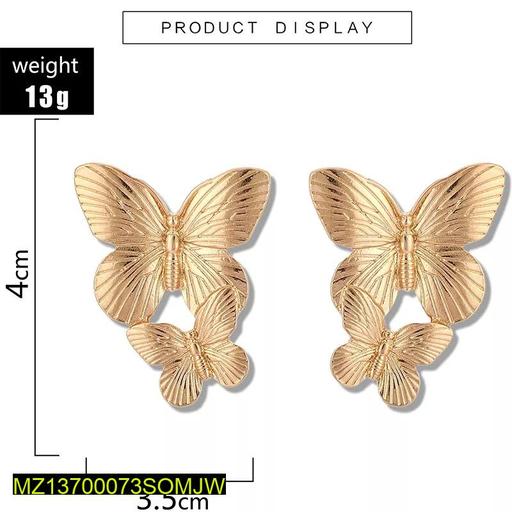 Butterfly Design Gold Plated Earrings | Flicko Mart
