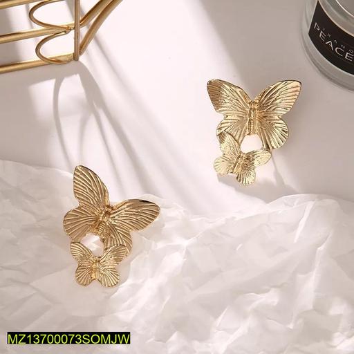 Butterfly Design Gold Plated Earrings | Flicko Mart
