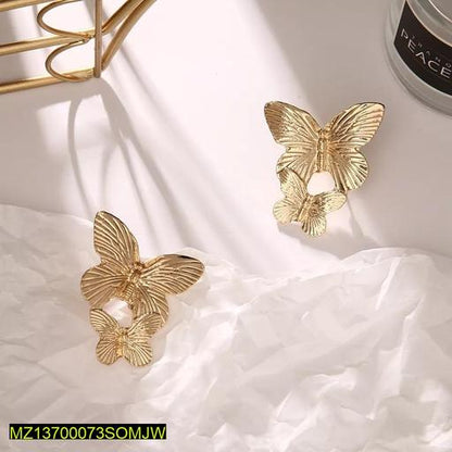 Butterfly Design Gold Plated Earrings | Flicko Mart