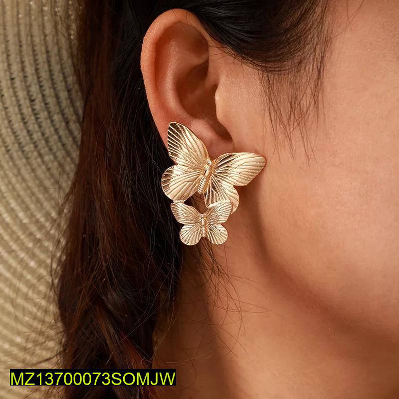 Butterfly Design Gold Plated Earrings | Flicko Mart