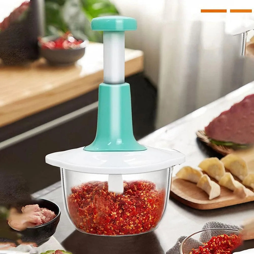 Manual Hand Push Chopper – 2L Multi-Function Kitchen Tool | Flicko Mart