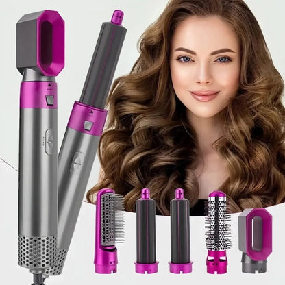 5-in-1 Hair Styler Brush – Straightener, Curler, Blow Dryer & Volumizer | Flicko Mart