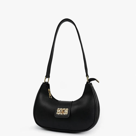 Girls Moon Shape PU Leather Shoulder Bag | Flicko Mart