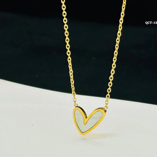 QCT-174 Mini Heart Necklace – Stainless Steel Jewellery | Flicko Mart