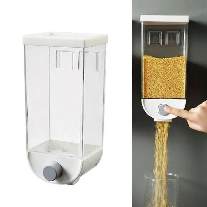 1500ml Self-Adhesive Grain Dispenser | Wall-Mounted Kitchen Food Organizer