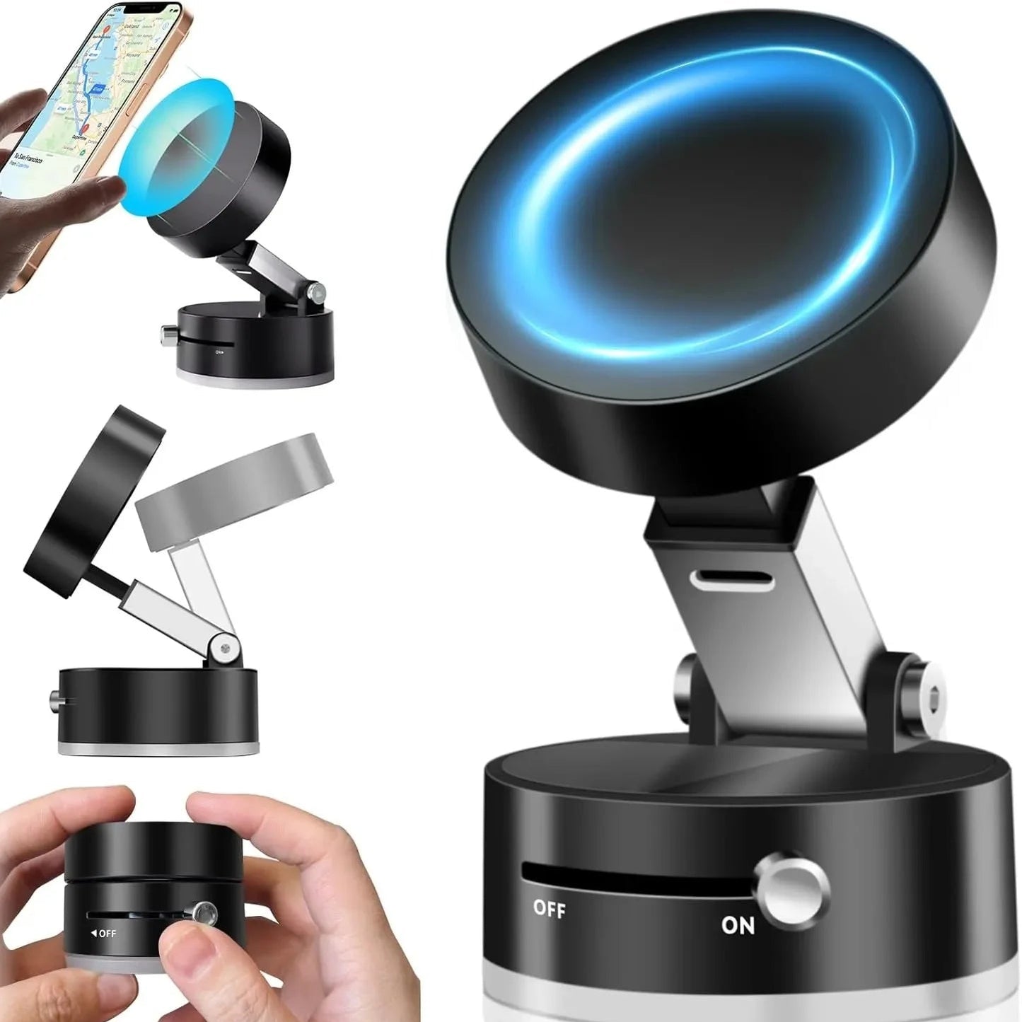 Universal Magnetic Suction Phone Stand – Double-Sided | Flicko Mart