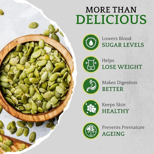 Premium Natural Pumpkin Seeds Without Shell 1Kg | The Natural Basket 🥔🐿️ | Flicko Mart